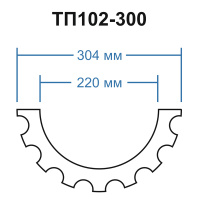 ТП102-300 тело полуколонны (d220 D304 h2000мм). Армированный полистирол